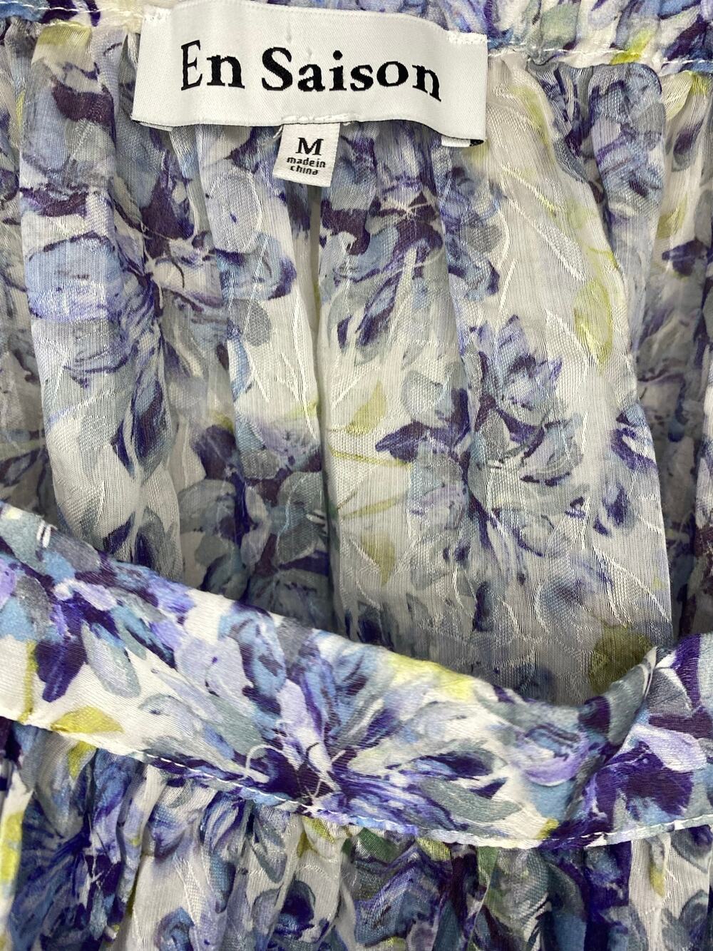 En Saison Odessa blue floral Tank Top